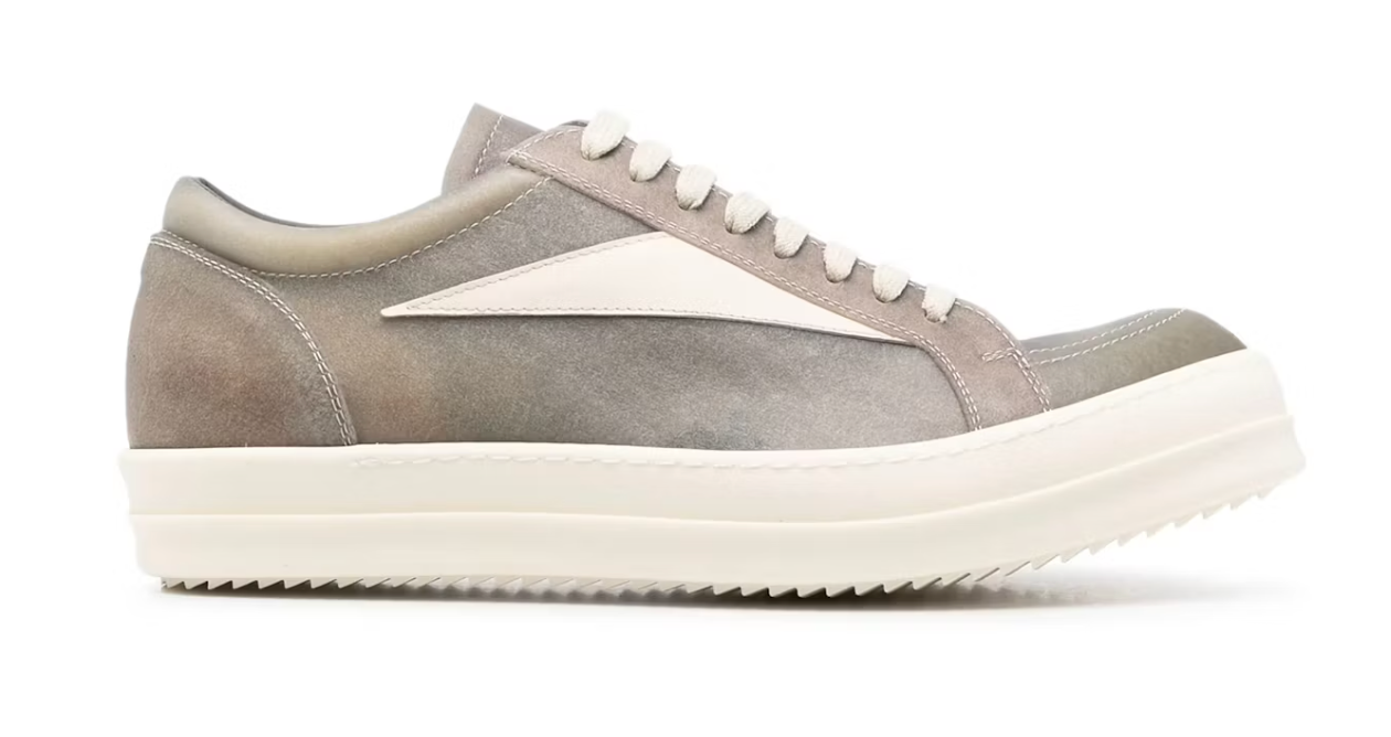 Rick Owens Vintage Sneaks Transparent Leather Dust Milk