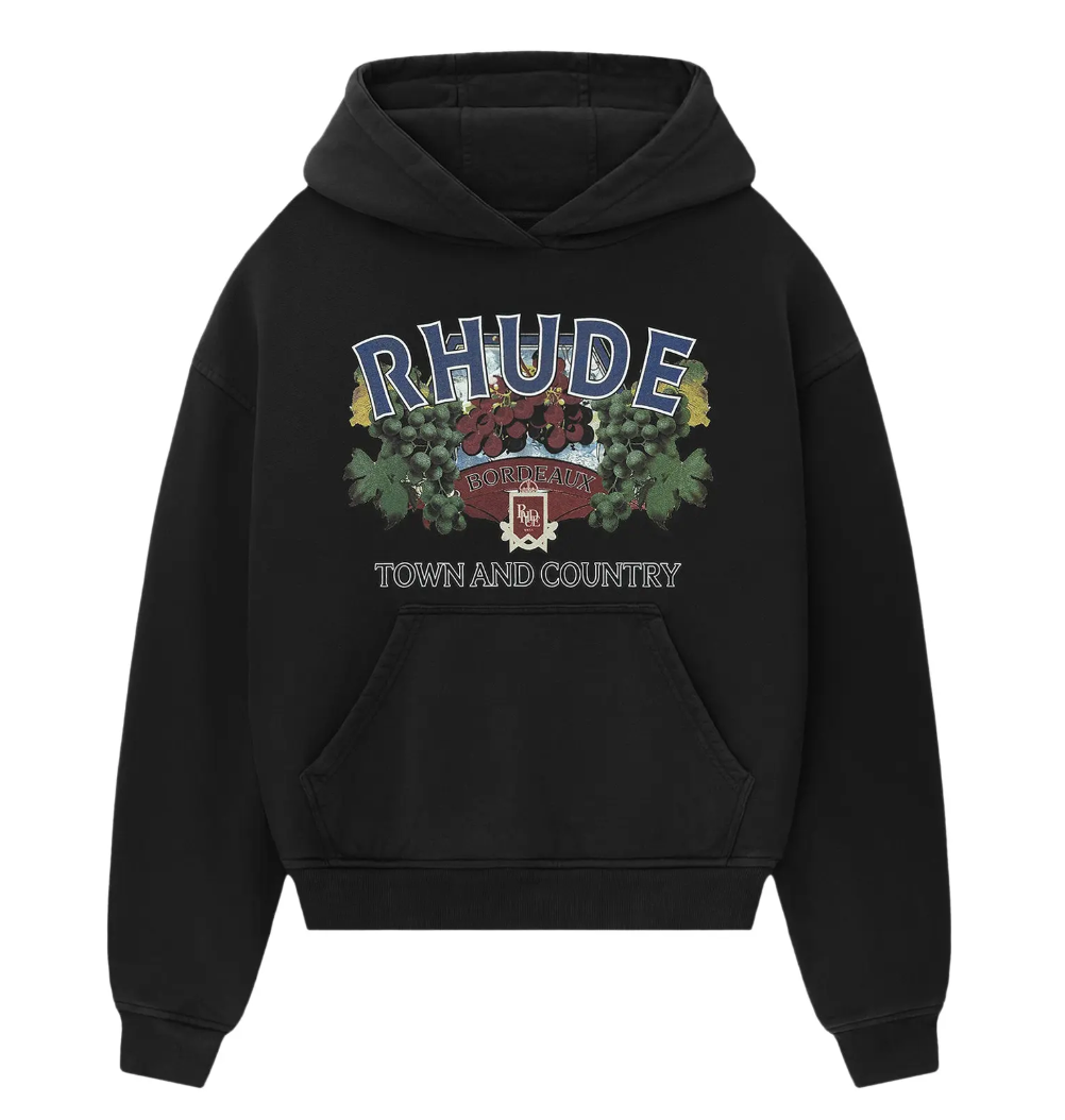 Rhude Town and Country Hoodie Vintage Black