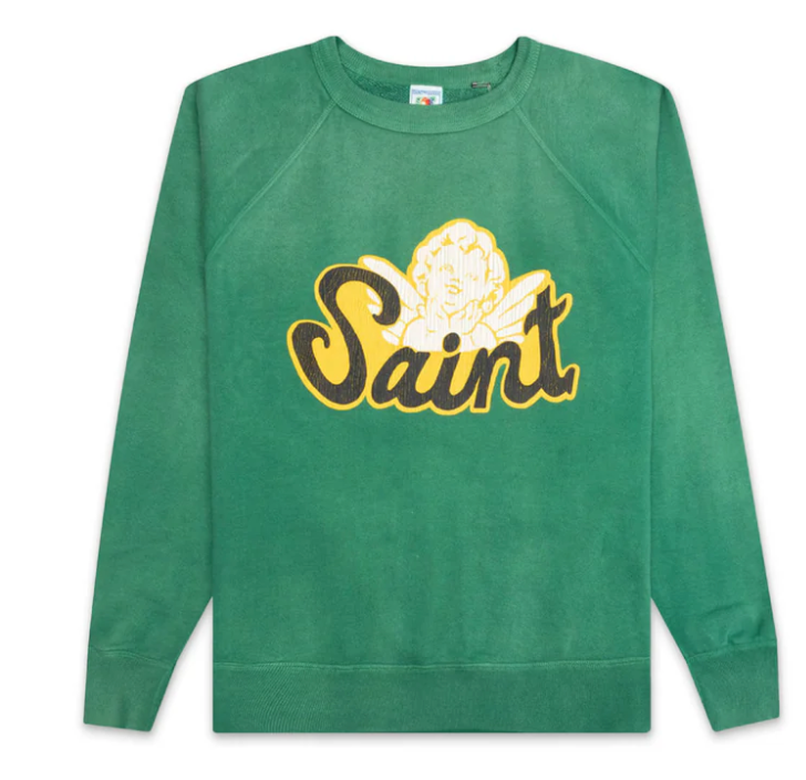 Saint Michael Angel Crewneck Green