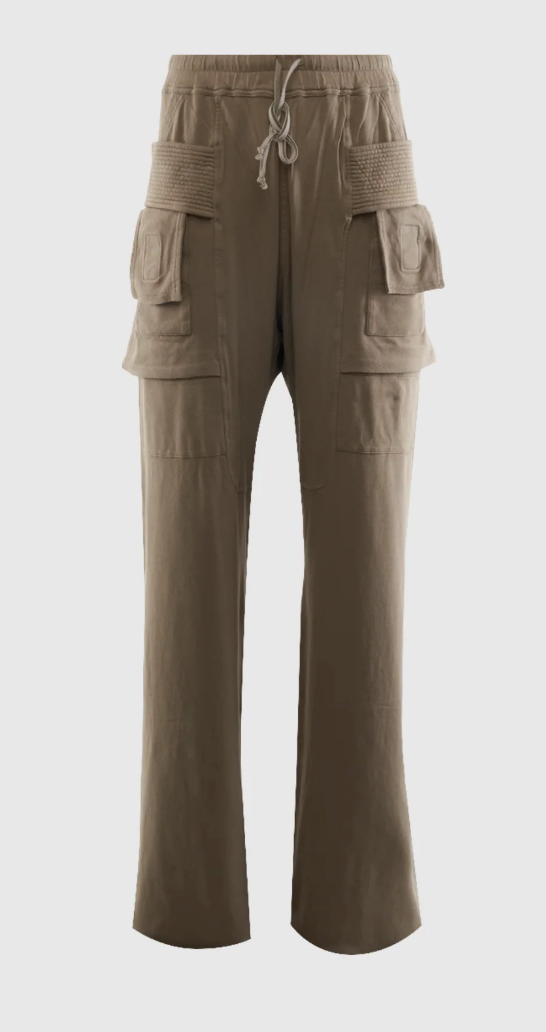 Rick Owens DRKSHDW Creatch Cargo Drawstring Wide Pants Dark Dust
