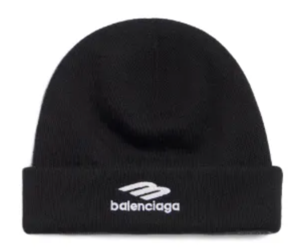 Balenciaga Loop Sports Icon Beanie Black
