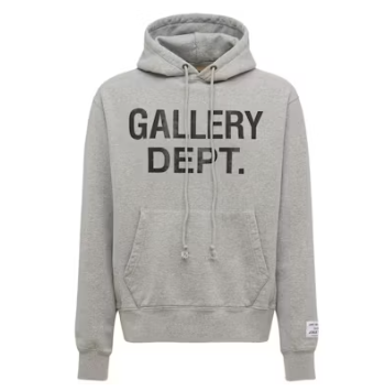 Gallery Dept. Center Logo Hoodie Heather Grey/Black
