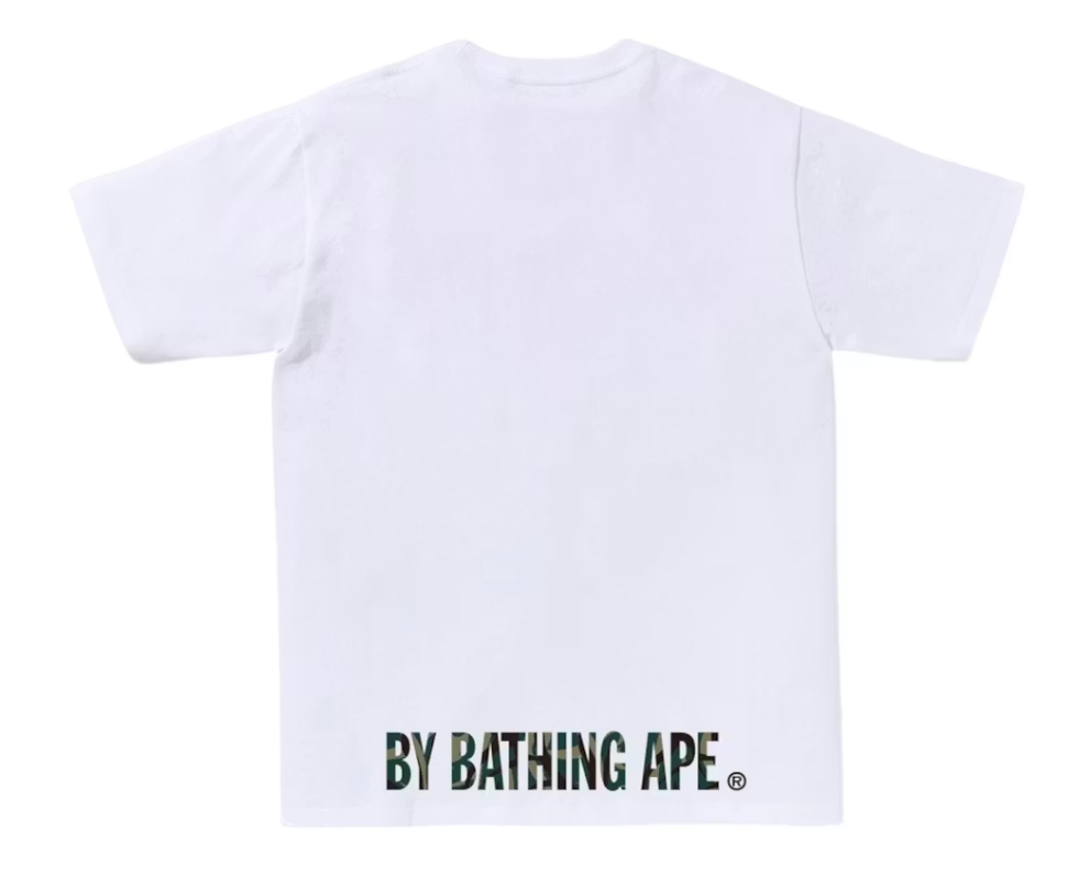 BAPE Trial Camo Ape Face Sta Tee White/Green