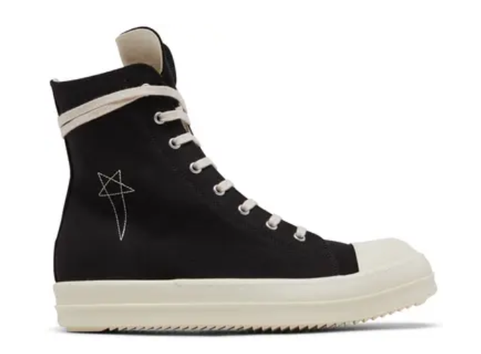 Rick Owens Lido DRKSHDW Pentagram High Black Milk
