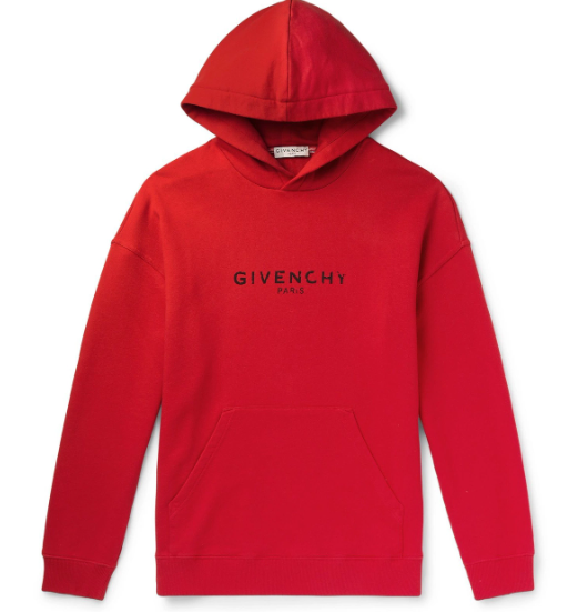 Givenchy Graphic Print Logo Hoodie Red