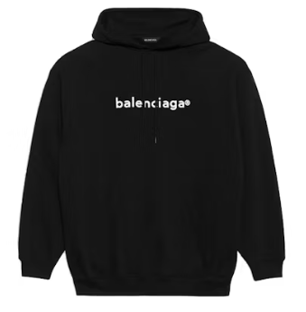 Balenciaga Copyright Logo Hoodie Black