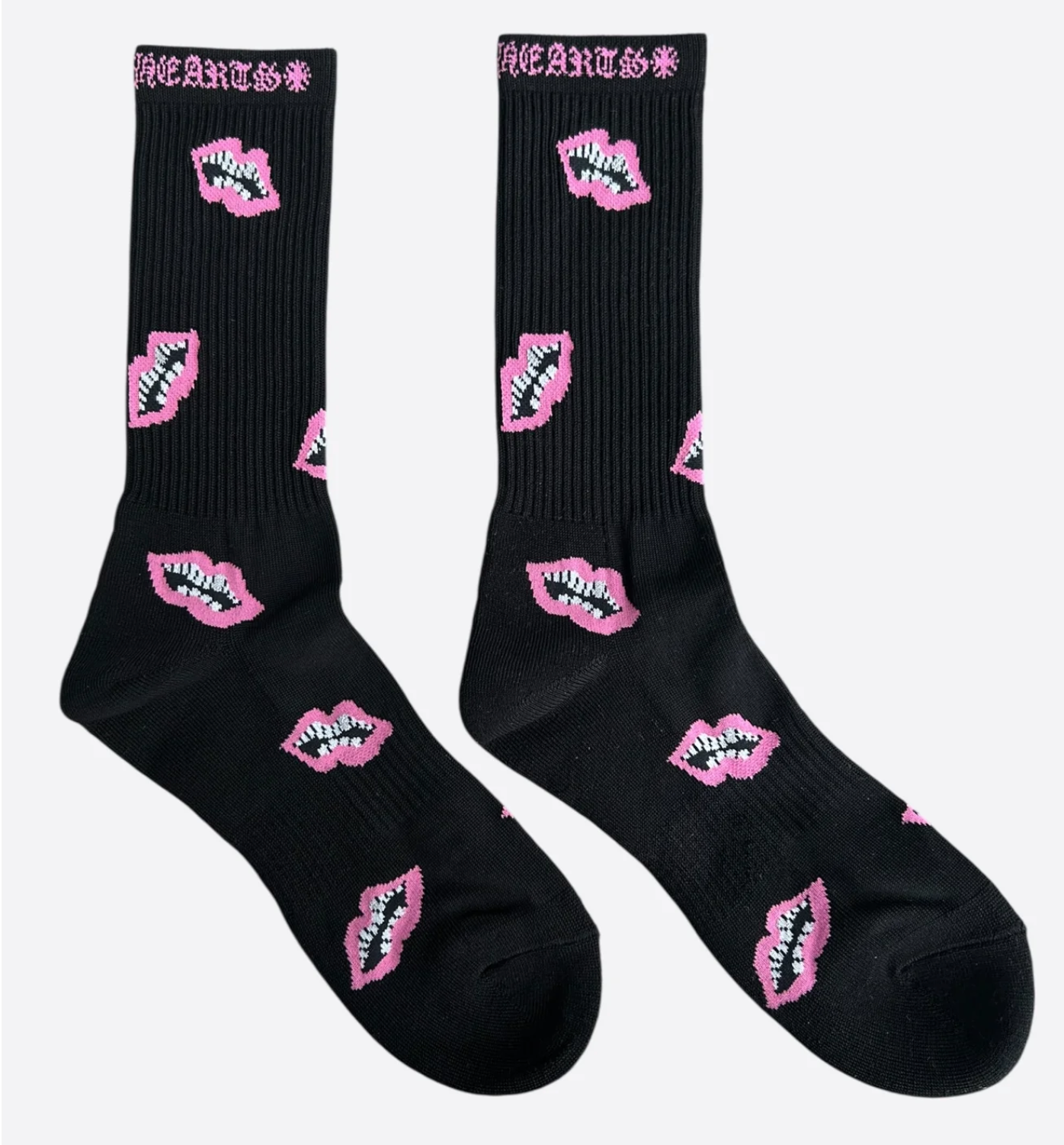 Chrome Hearts Matty Boy Chomper Socks Black Pink
