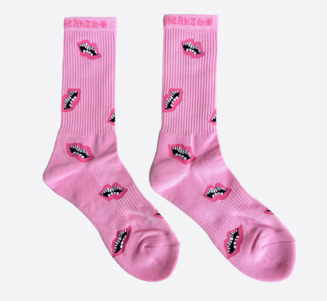 Chrome Hearts Matty Boy Chomper Socks Pink