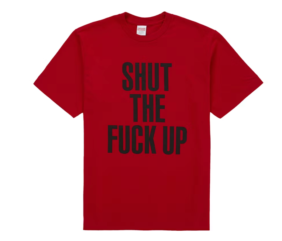 Supreme Number (N)ine Shut Up Tee Red