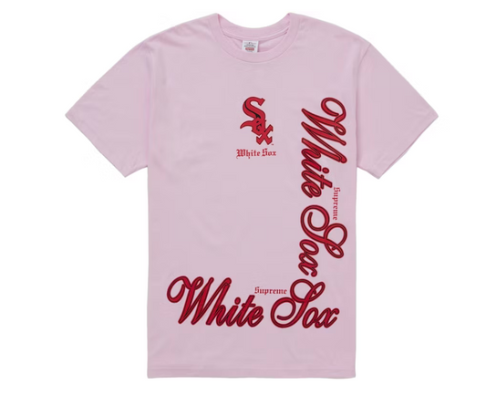 Supreme MLB Teams Sox Tee Light Pink