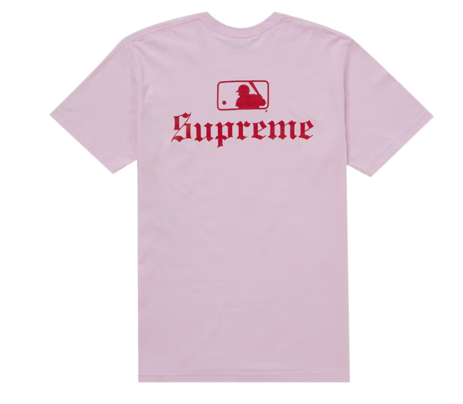 Supreme MLB Teams Sox Tee Light Pink