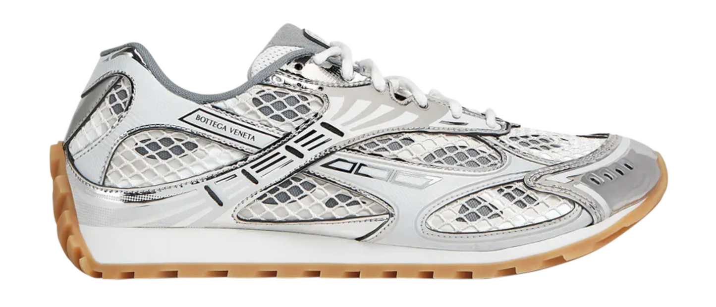 Bottega Veneta Orbit Sneaker White Silver