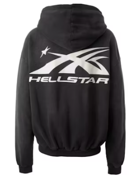 Hellstar HS Logo Zip-Up Hoodie Black