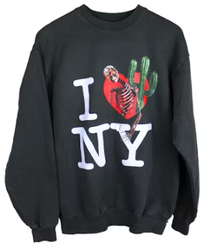 Travis Scott Astroworld I Love NY Crewneck Black