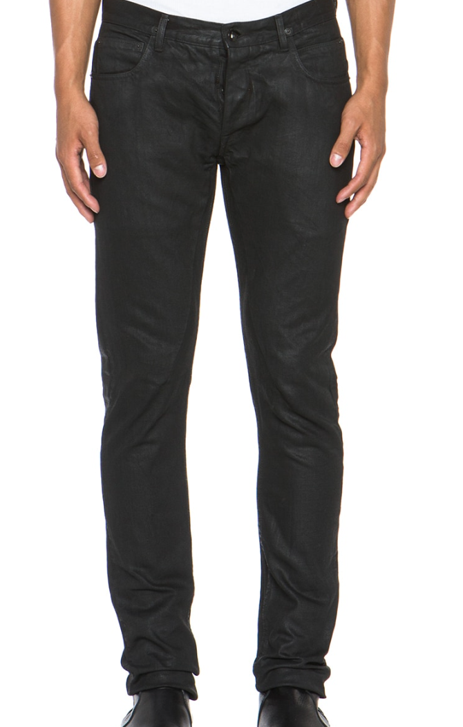 Rick Owens DRKSHDW Detroit Cut Waxed Jeans