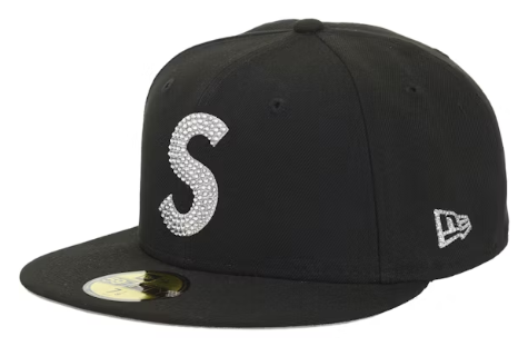 Supreme Swarovski S Logo New Era 59Fifty Fitted Hat Black