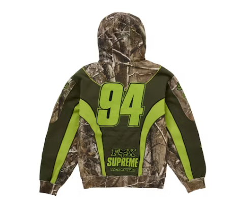 Supreme Fox Racing Zip Up Hooded Sweatshirt Realtree Hardwoods Camo