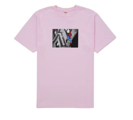 Supreme Spider-Man Tee Light Pink