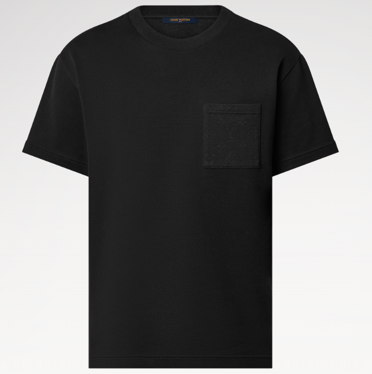 Louis Vuitton Monogram Pocket Pique T-Shirt Black