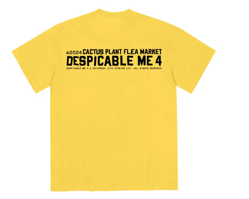 Cactus Plant Flea Market x Despicable Me 4 Minions Theme Park Tee Yellow