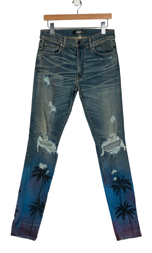 Amiri Sunset Palm Tree Jeans