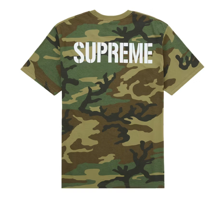 Supreme World Famous Tee Woodland Camo