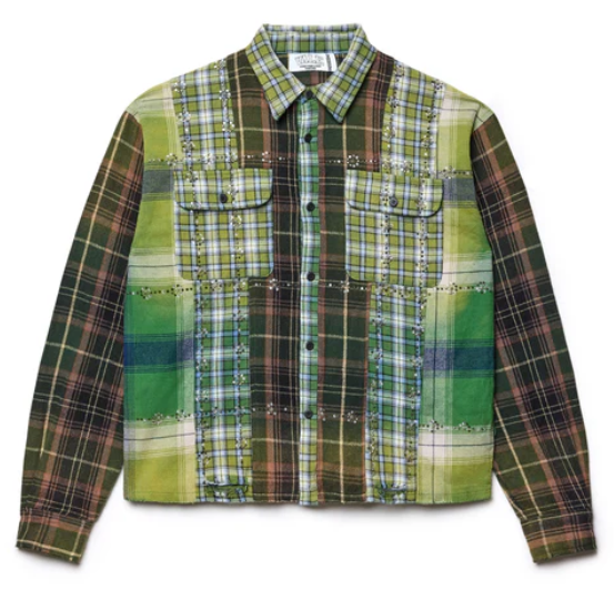 Vale Forever Frankenstein Flannel Olive Brown