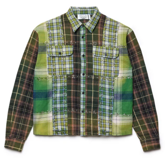 Vale Forever Frankenstein Flannel Olive Brown