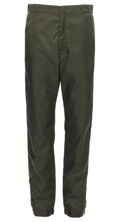 Prada Gabardine Nylon Track Pants Green