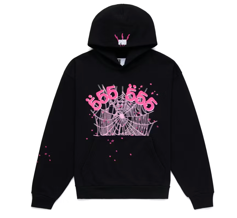 Sp5der Angel Number Hoodie Black