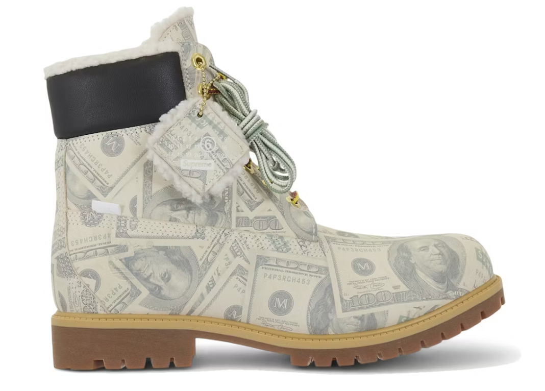 Timberland 6" Premium Waterproof Boot Supreme x MM6 Maison Margiela $100 Bills