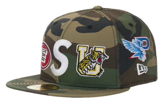 Supreme Mascots S Logo New Era 59Fifty Fitted Cap Woodland Camo