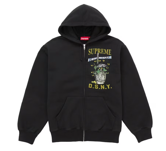 Supreme DSNY Zip Up Hooded Sweatshirt Black