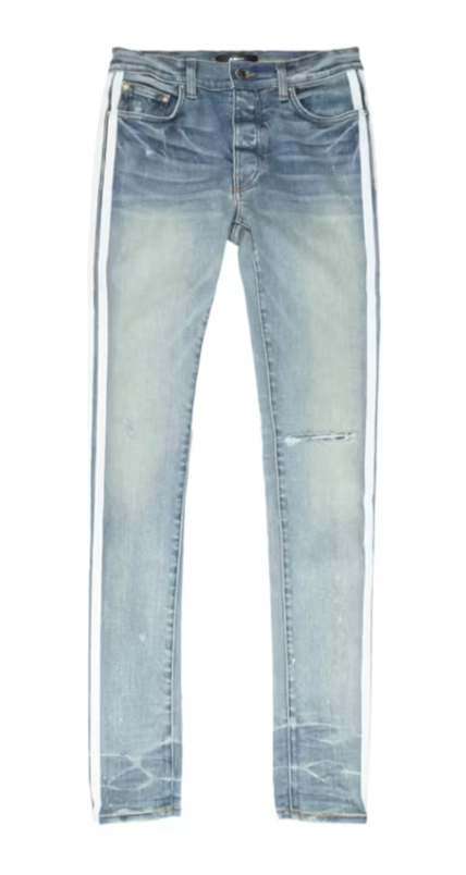 AMIRI Flocked Track Jeans Clay Indigo