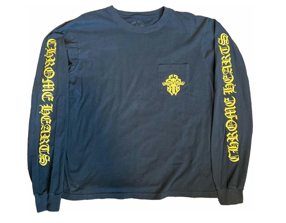 Chrome Hearts Yellow Print L/S T-shirt Black