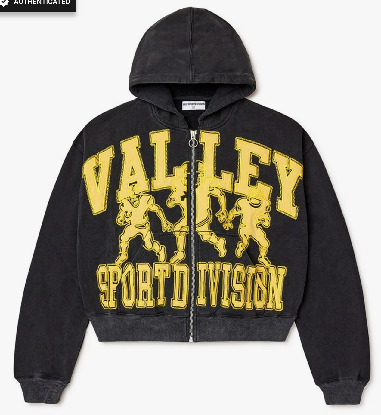 Vale Forever Friday Zip Up Hoodie Black Yellow