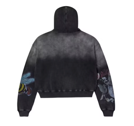 Vale Forever Blasted Zip Up Hoodie Black