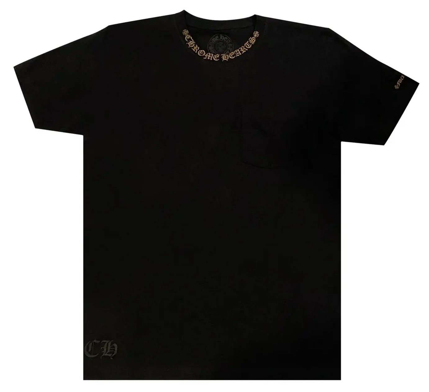 Chrome Hearts Neck Logo Pocket T-Shirt Black Army Green