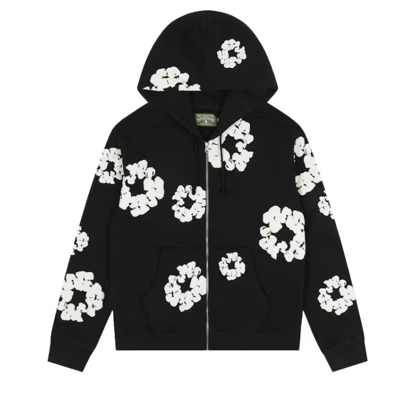 Denim Tears Cotton Wreath Zip Hoodie & Sweatpants Set Black