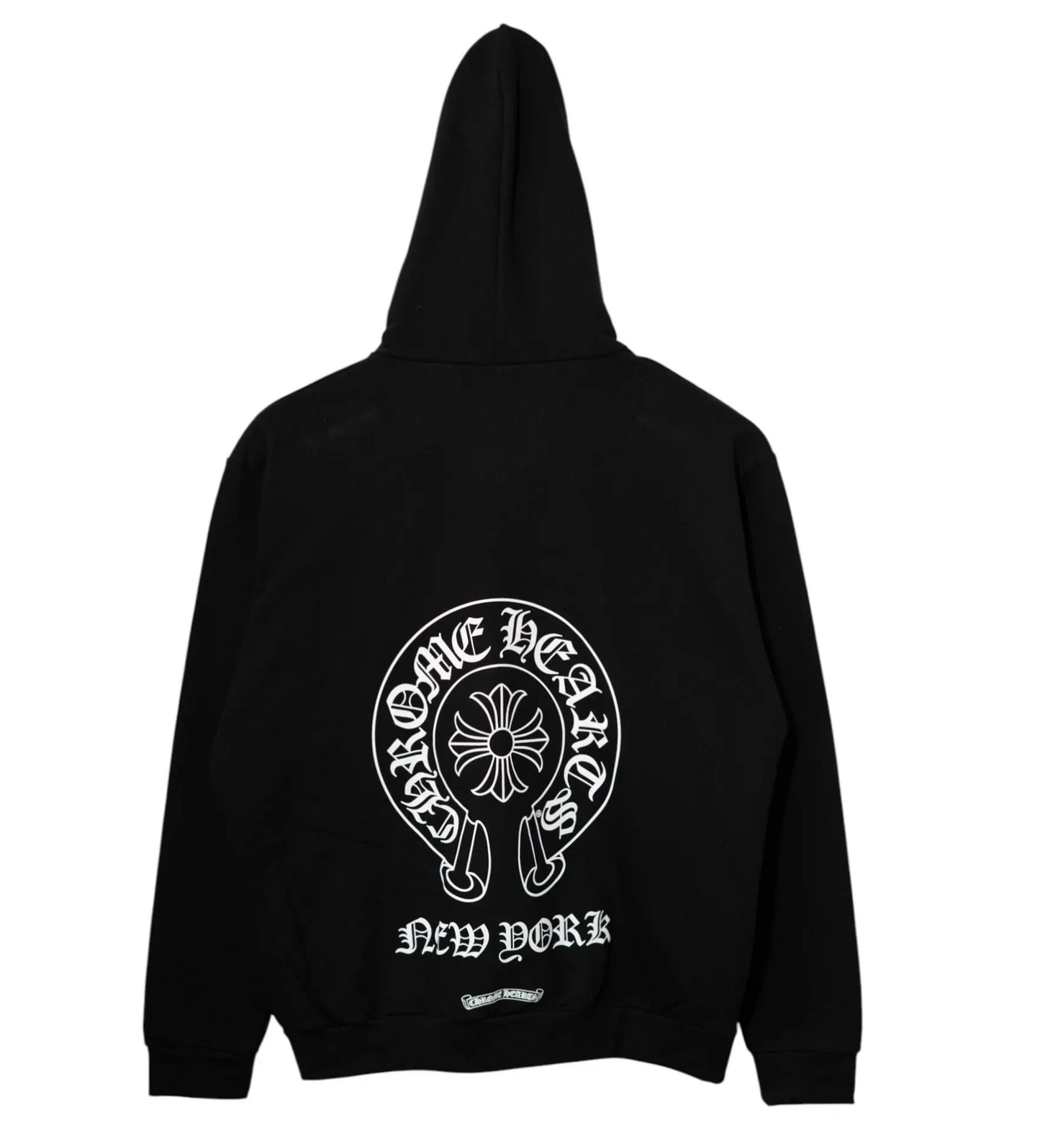 Chrome Hearts NYC Exclusive Horseshoe Logo Zip Up Hooded Sweatshirt Black
