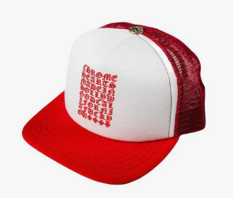 Chrome Hearts Eyechart Trucker Hat Red/Red