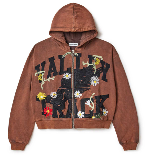 Vale Forever Harmony Garden Zip Up Hoodie & Sweatpants Set Brown
