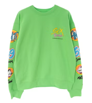 Chrome Hearts Matty Boy Sex Records Crewneck Sweatshirt Citrus