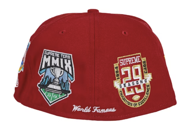 Supreme Championships Box Logo New Era Fitted Hat Red