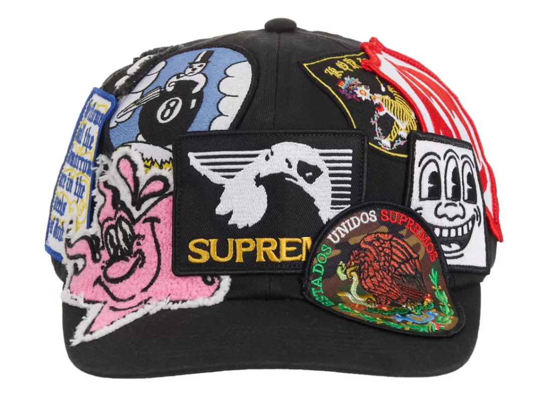 Supreme Patches 6-Panel Black