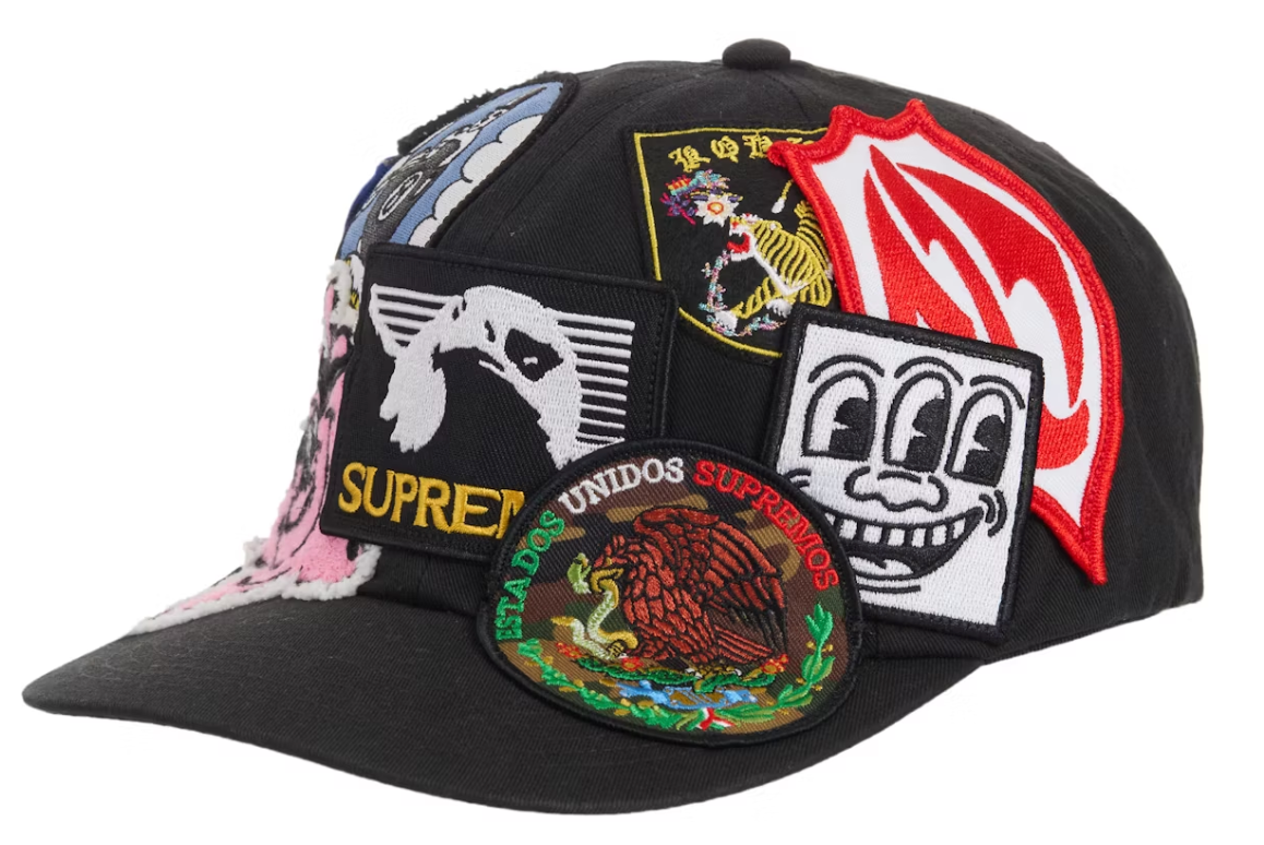 Supreme Patches 6-Panel Black