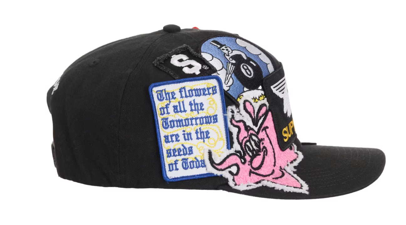 Supreme Patches 6-Panel Black
