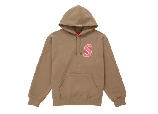 Supreme S Logo Hooded Sweatshirt (SS25) Dusty Brown