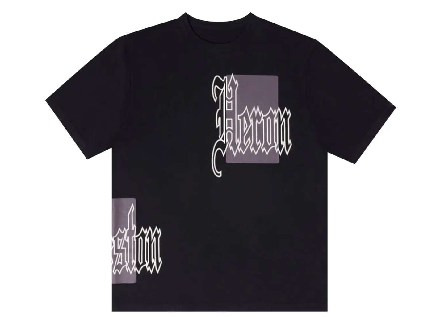 Heron Preston Gothic Color Blocks Short-Sleeve Tee Black/Grey