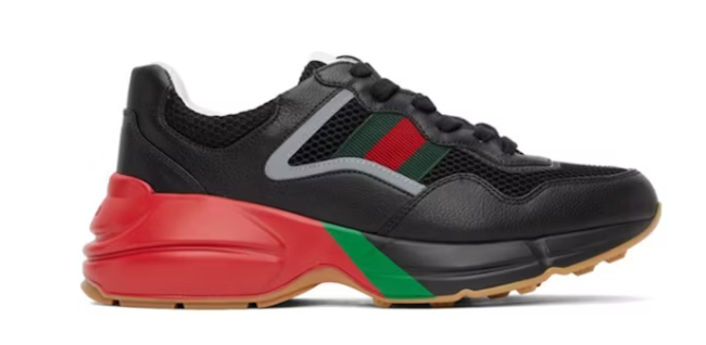 Gucci Rhyton Sneaker Black Red Green Reflective